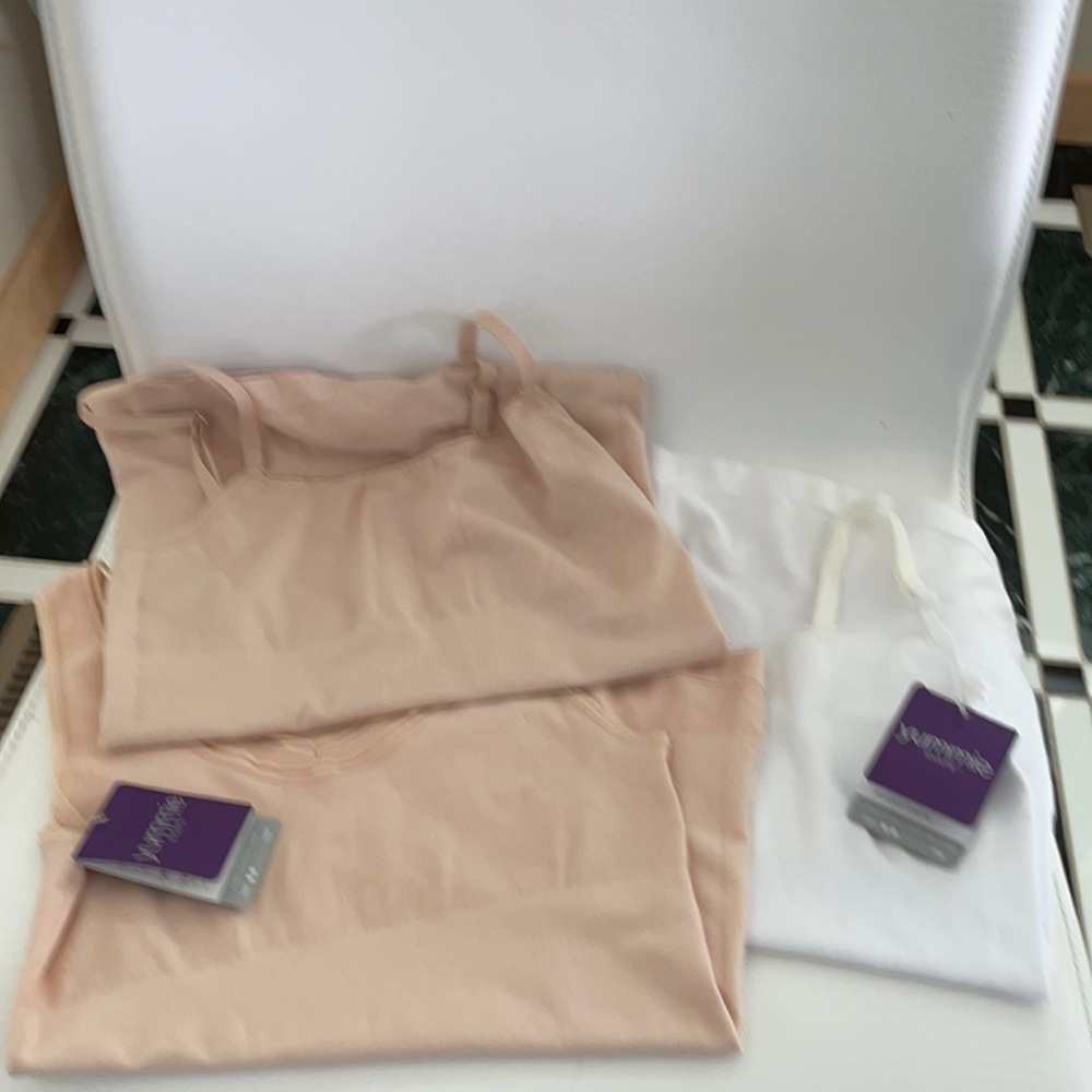 YUMMIE: two camisoles one tank. nude camisole no tag
